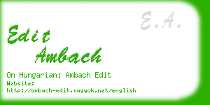 edit ambach business card